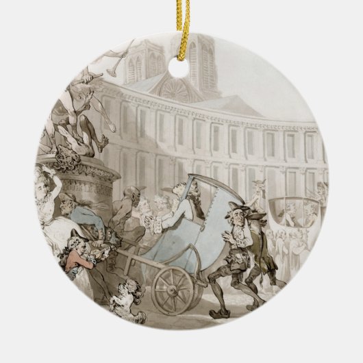 La-Platz-DES Victoires, Paris, c.1789 (Feder Keramikornament (Vorne)