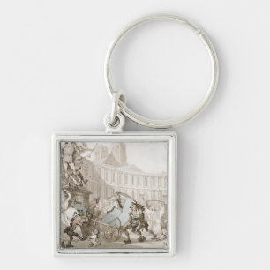 La-Platz-DES Victoires, Paris, c.1789 (Feder Schlüsselanhänger