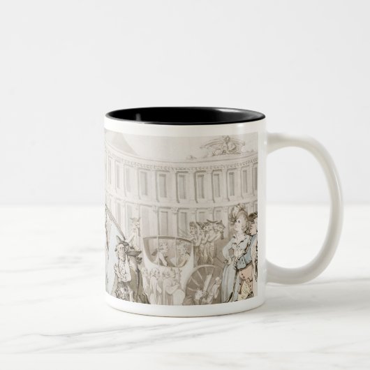 La-Platz-DES Victoires, Paris, c.1789 (Feder Zweifarbige Tasse (Rechts)