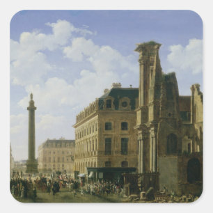 La-Platz Vendome, 1808 Quadratischer Aufkleber