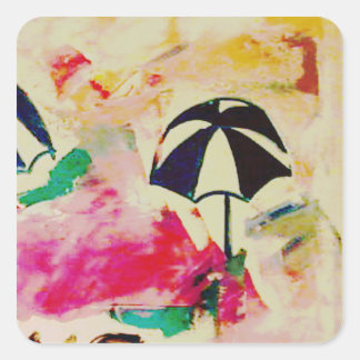 La Playa Vollfarbaufkleber Quadratischer Aufkleber