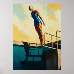 LA PLONGEUSE D'AZUR (Der Azure Diver) - Original A Poster