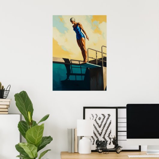 LA PLONGEUSE D'AZUR (Der Azure Diver) - Original A Poster (Heimbüro)
