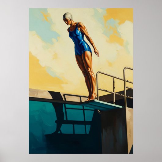 LA PLONGEUSE D'AZUR (The Azure Diver) - Original A Poster (Vorne)