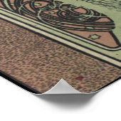 La Plume 1898 von Alfons Mucha Poster (Ecke)