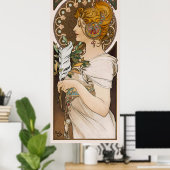 La Plume France Vintage Mauer Jugendstil 1899 Poster (Heimbüro)