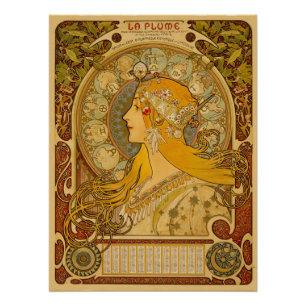 La Plume Vintage-Plakat Poster