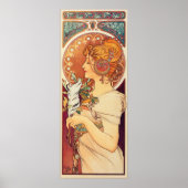 La Plume von Alphonse Mucha Poster (Vorne)
