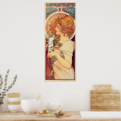 La Plume von Alphonse Mucha Poster (Küche)