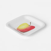 La pomme / Der Apfel Französisch lernen Pappteller (Gewinkelt)