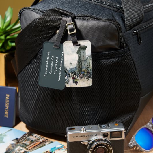 La Porte de San Denis Gepäckanhänger (Vorderseite & Rückseite)