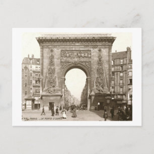 La Porte St. Denis, Paris, Frankreich Vintage Postkarte