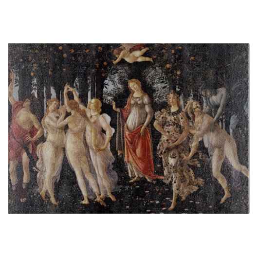 La Primavera (Frühjahr) von Sandro Botticelli Schneidebrett (Vorderseite)