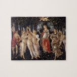 La Primavera (Frühling) durch Sandro Botticelli Puzzle<br><div class="desc">La Primavera (Frühling) durch Sandro Botticelli, Temperamalerei auf hölzerner Platte C. 1482, ist eine monumentale Beschreibung einer Prozession der alten klassischen Götter, welche die Rückkehr des Frühlinges, ein Thema ankündigen, das die Zeit der Erneuerung der Renaissance symbolisiert. In der Mitte der Malerei sind die Göttinnen Venus und die Flora, und...</div>