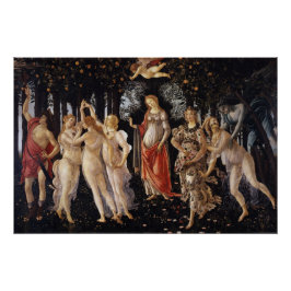 La Primavera (Frühling) Sandro Botticelli Glossy Poster