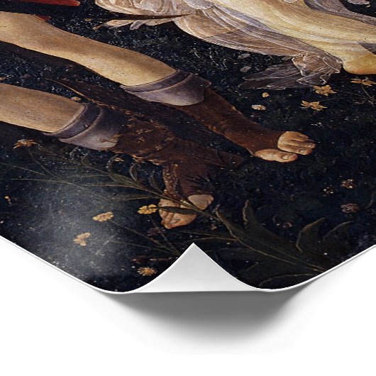 La Primavera (Frühling) Sandro Botticelli Glossy Poster (Ecke)