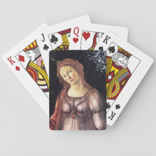 La Primavera im Detail von Sandro Botticelli Spielkarten