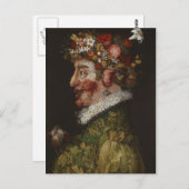 La Primavera von Giuseppe Arcimboldo (1563) Postkarte (Vorne/Hinten)