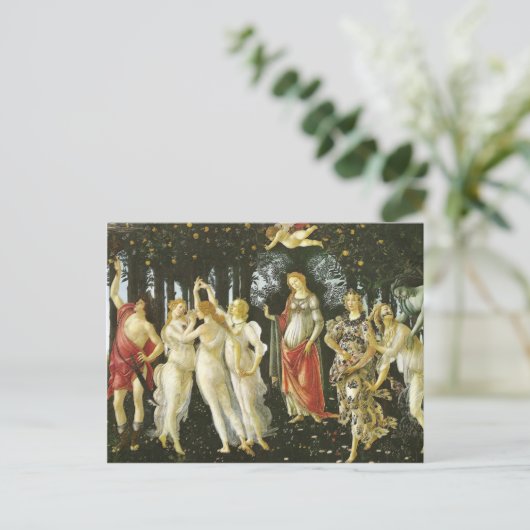 La Primavera von Sandro Botticelli Postkarte (Stehend Vorderseite)