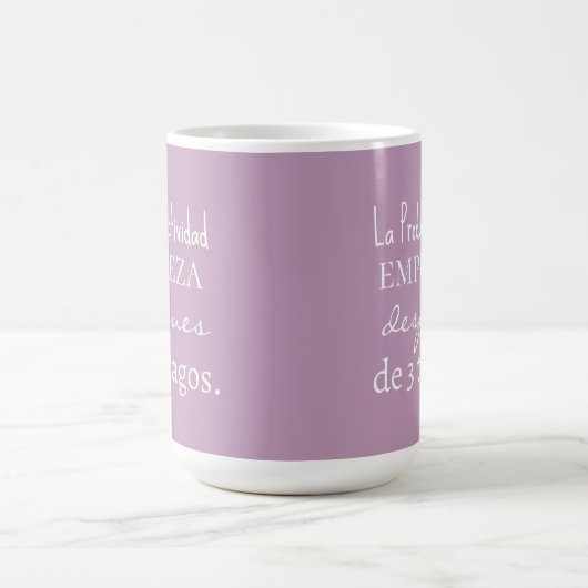 La productividad empieza despues de 3 tragos kaffeetasse (Mittel)