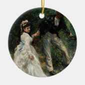 La Promenade Renoir Malerei Keramik Ornament (Vorne)