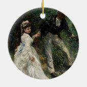 La Promenade Renoir Malerei Keramik Ornament (Hinten)