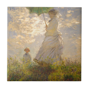 La-Promenaden-//-Regenschirm Claude Monets // Fliese