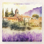 La Provence Frankreich Malerei Glasuntersetzer<br><div class="desc">Schöne Porvence France Aquarellmalerei auf einem Untersetzer mit der atemberaubenden Landschaft und Landschaft des berühmten französischen Reiseziels. Arbeitet gut als Geschenkidee für jeden Touristen. Jetzt kaufen.</div>