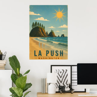 La Push, Baby! Vintage-Küsten-Reiseplakat-Kunst Poster