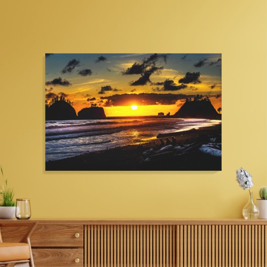 La Push Sunset Leinwanddruck (Insitu (Wohnzimmer))