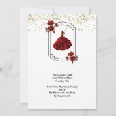 La Quinceanera Invitation Einladung (Rückseite)