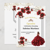 La Quinceanera Invitation Einladung (Vorne/Hinten)