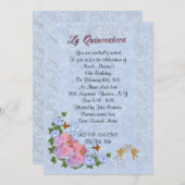 La Quineanera 15. Geburtstagsfeier Einladung (Vorne/Hinten)