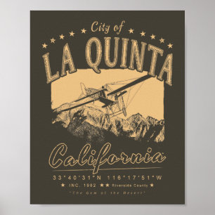 LA QUINTA CALIFORNIA VINTAG - SANTA ROSA BERG POSTER