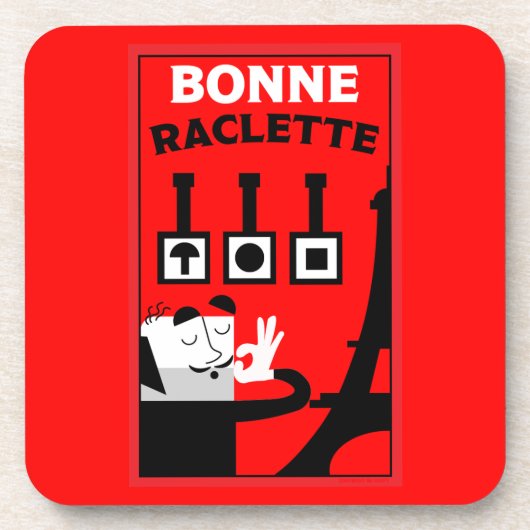 La Raclette Getränkeuntersetzer (Vorderseite)