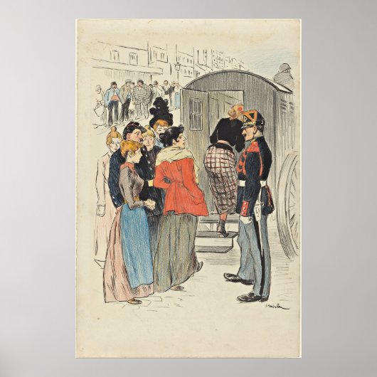 La Rafle-1893 von Theophile Alexandre Steinlen Poster (Vorne)