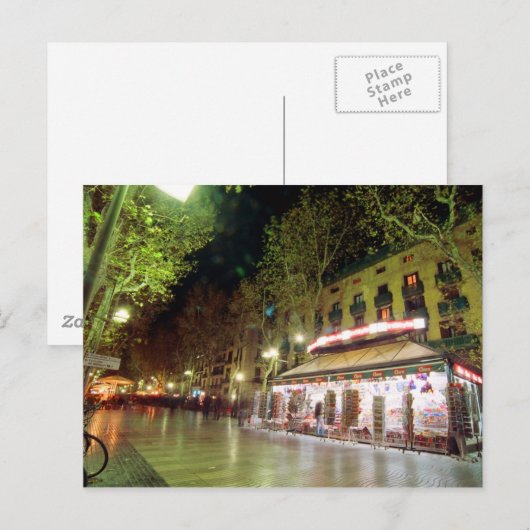 La Rambla Postkarte (Vorne/Hinten)