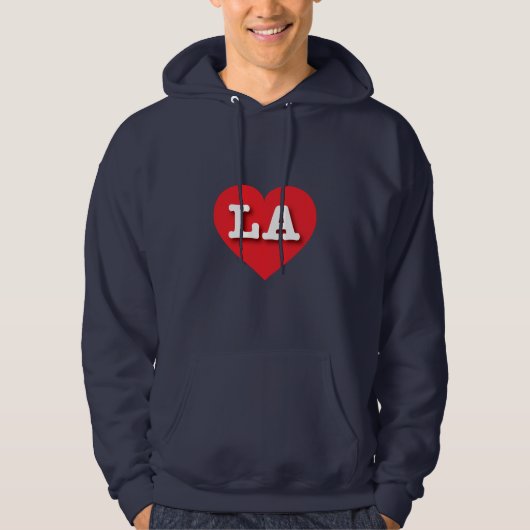 LA Red Heart - I Liebe LA Hoodie (Vorderseite)
