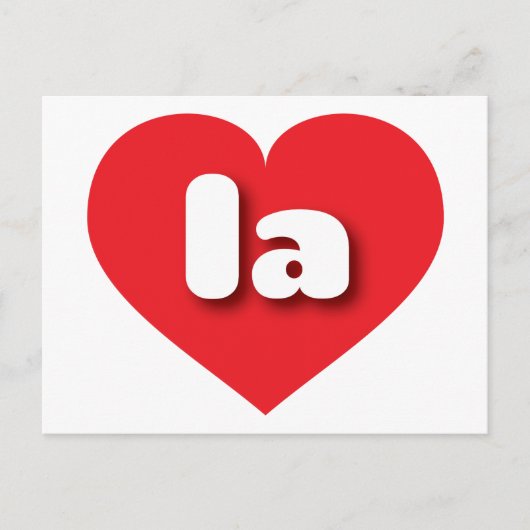 la red heart - I Liebe la Postkarte (Vorderseite)