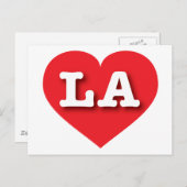LA Red Heart - I Liebe LA Postkarte (Vorne/Hinten)
