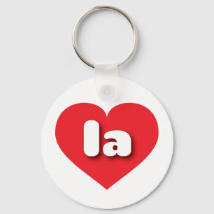 la red heart - I Liebe la Schlüsselanhänger