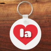 la red heart - I Liebe la Schlüsselanhänger (Vorderseite)