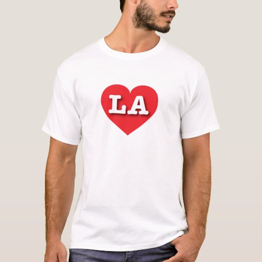 LA Red Heart - I Liebe LA T-Shirt (Vorderseite)