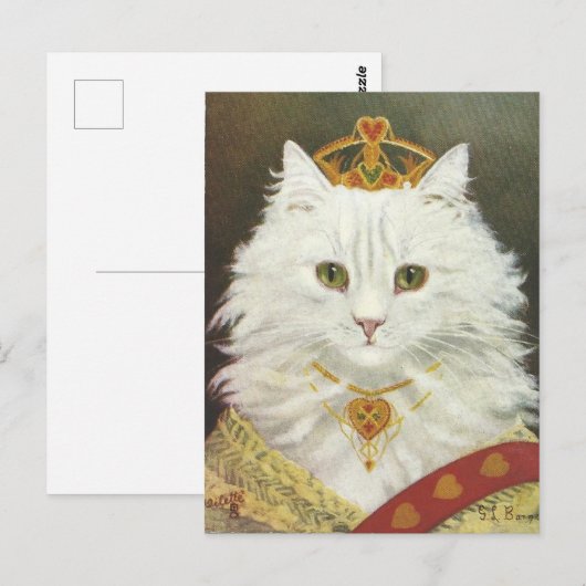La reine Chat Postkarte (Vorne/Hinten)