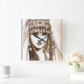 LA REINE DIHYA QUADRATISCHE WANDUHR (Zuhause)