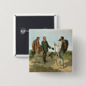 La Rencontre oder Bonjour Monsieur Courbet, 1854 Button (Vorne & Hinten)
