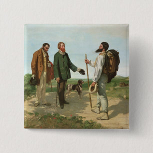 La Rencontre oder Bonjour Monsieur Courbet, 1854 Button