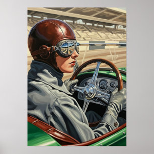 LA RENNRENNFÄHRERIN (The Racing Driver) - Original Poster