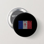 La Resistance - Die französische Flagge Frankreich Button (Vorne & Hinten)