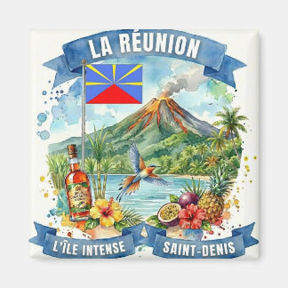 La Réunion Insel Souvenir Magnet